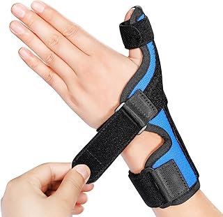 Thumb Spica Splint Right Left Hand, de Quervains Tendonitis Tenosynovitis Thumb Brace, Trigger Thumb Stabilizer Immobilizer for CMC Joint - S/M