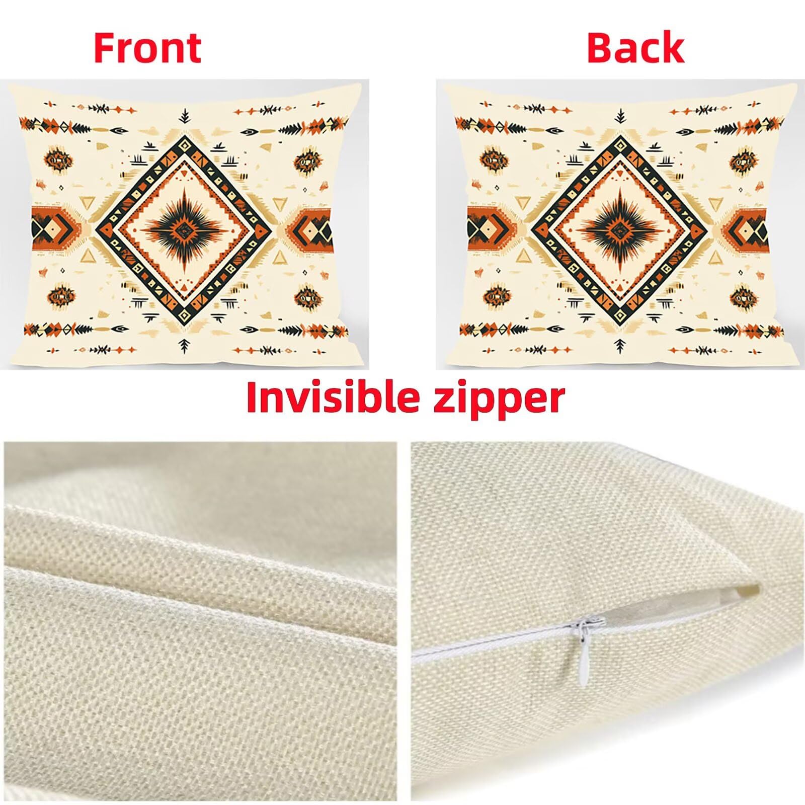 Juego de 4 fundas de cojín geométricas impermeables de 22 x 22 pulgadas, almohadas decorativas de doble cara para jardín, sofá, oficina, dormitorio, decoración del hogar, modelo 01869