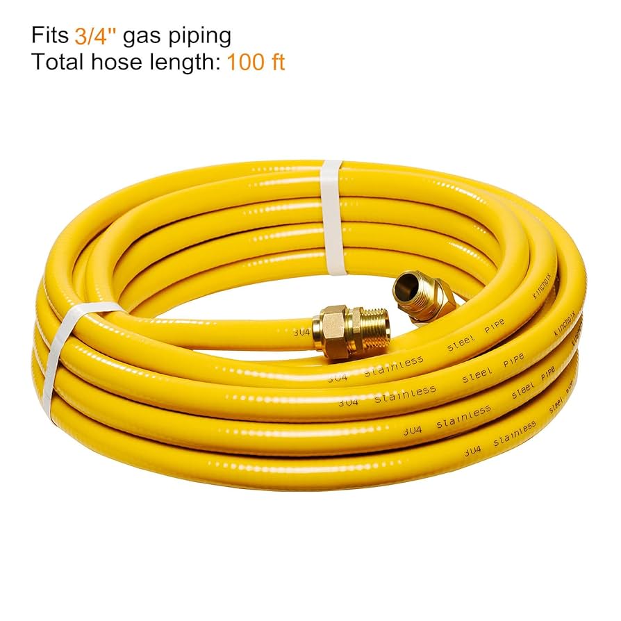 Kinchoix 100ft 3/4'' Natural Gas Hose Line Corrugated