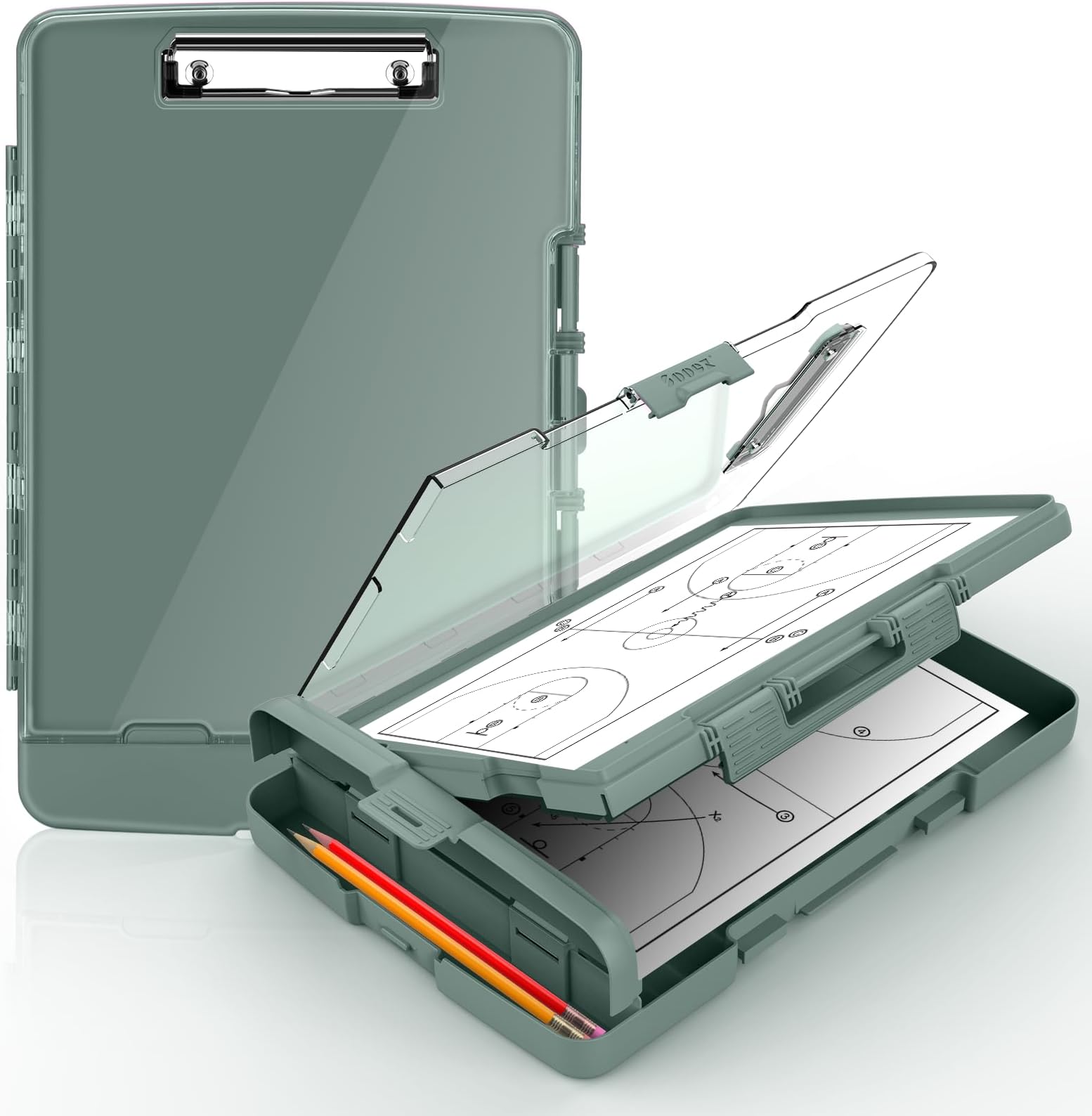 Sooez Original Clipboard with 2 Storage & Pen Holder