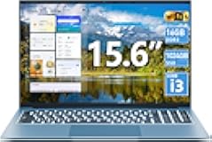 Naclud 15.6 Inch Laptop Computer, Windows 11 Laptops with 16GB RAM 1024GB SSD, Core i3-10100Y CPU(Up to 3.9GHz), Backlit Keyboard, 53.2WH Battery, WiFi 6, IPS FHD Display, 180° Viewing, HDMI, Type-C