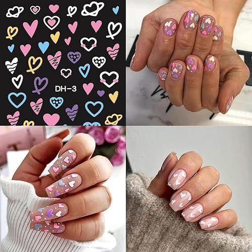 Miniatura 7 de Calcomanías de arte de uñas de flores, calcomanías en relieve 5D para primavera y verano, calcomanías de gel de margaritas autoadhesivas,