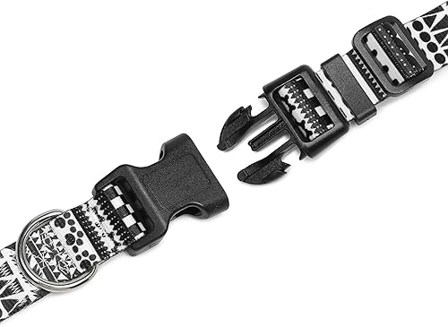 Miniatura 6 de Collar ajustable para perro, patrones de diseño especial, collar de nailon suave cómodo y duradero para mascotas para perros pequeños, medianos y
