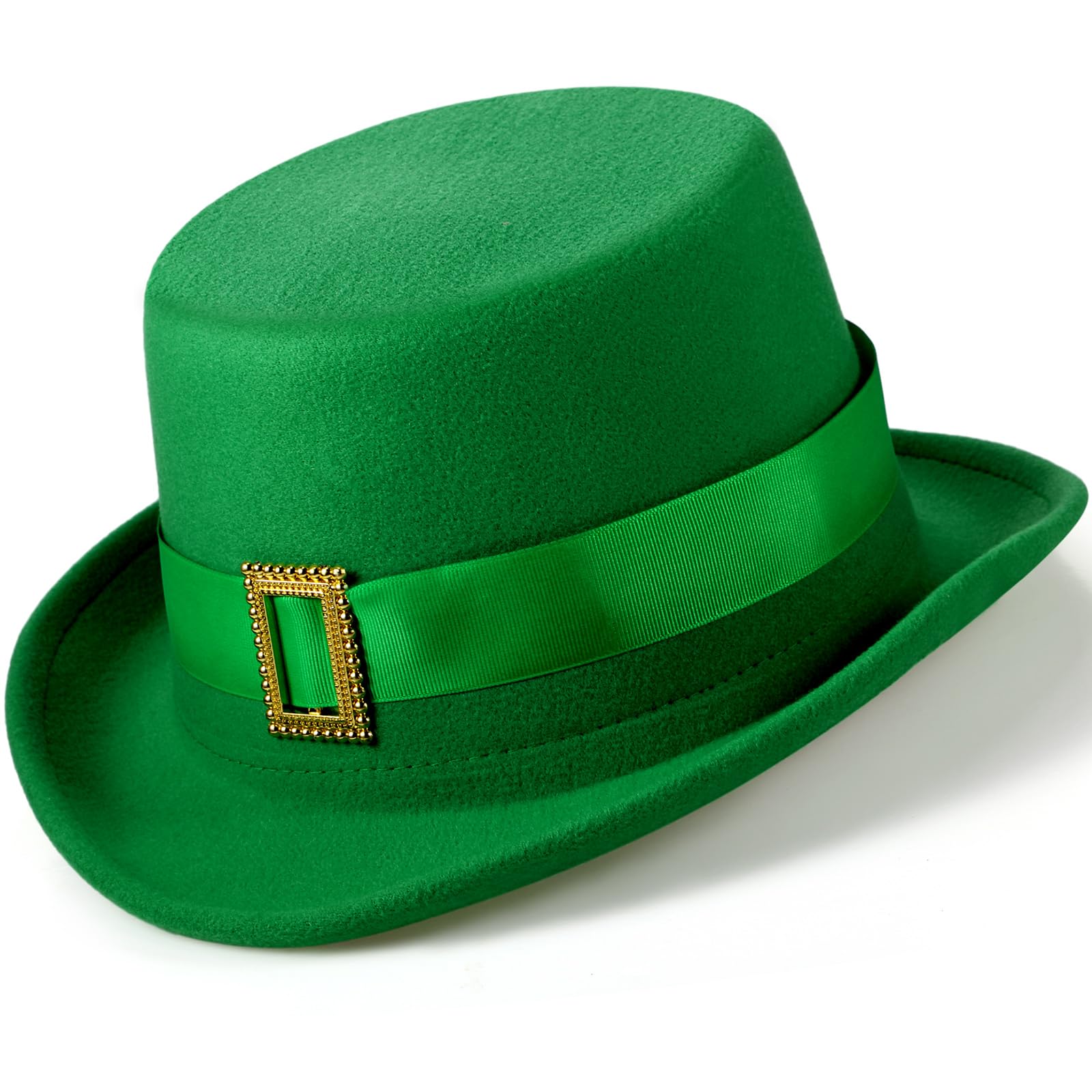 Shihanee Victorian Top Hat Circus Show Magicians Hat Imitation Woolen Cosplay Hat for Christmas St Pattys Day Halloween Party