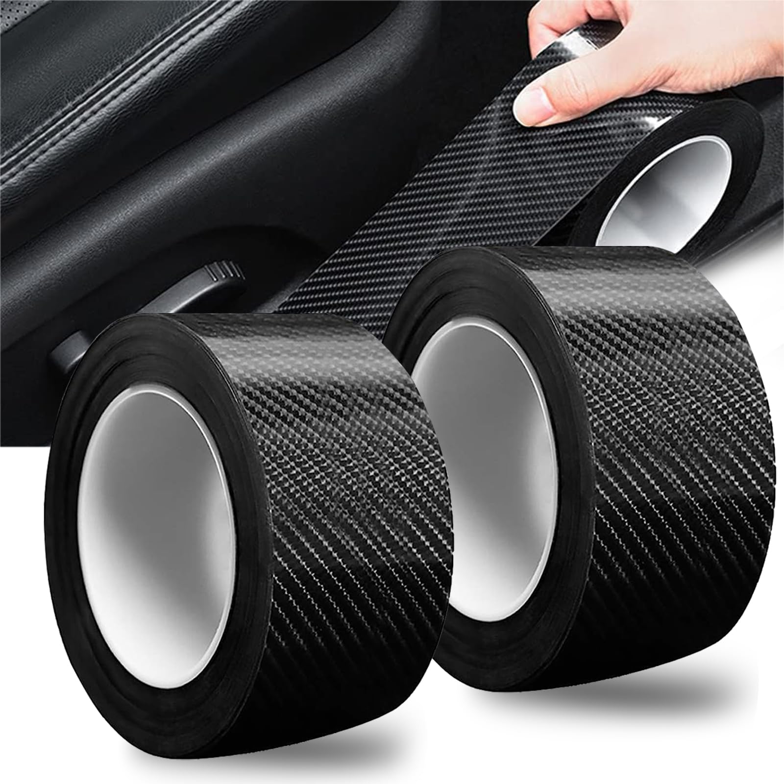 Protezione Paraurti Auto In Fibra Di Carbonio - Adesivo Antigraffio Per Porte E Cofano - Foto 7