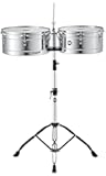 Meinl Percussion HT1314CH Headliner Series Steel Timbales With Chrome Finish and Stand
