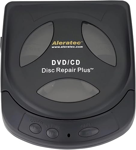 Aleratec Sistema motorizado de reparación de discos de DVD y CD - Removedor de arañazos y limpiador para discos de reproductor de CD - Incluye