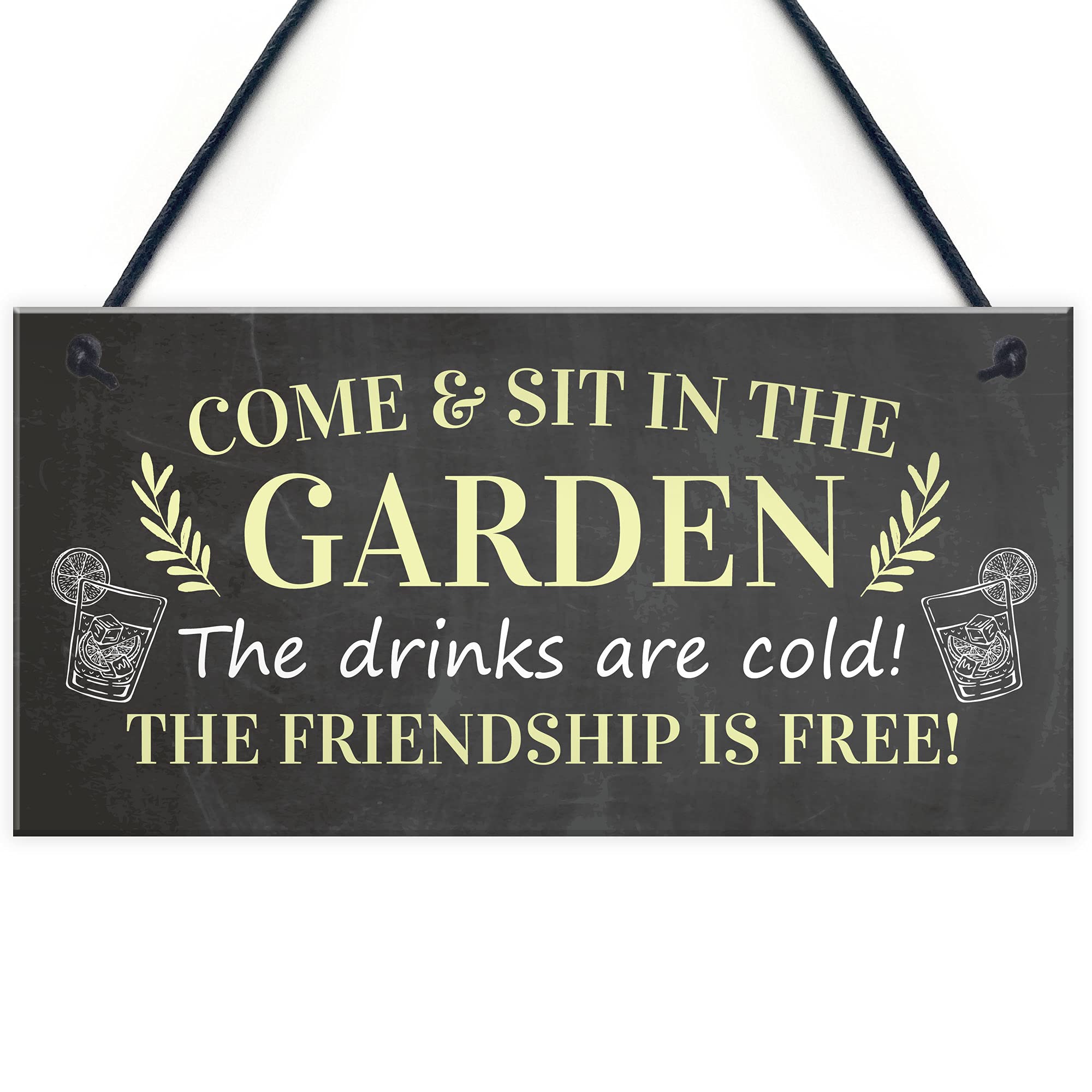 Come Sit In The Garden Sign Hanging Door Sign Garden Shed Summerhouse Plaque