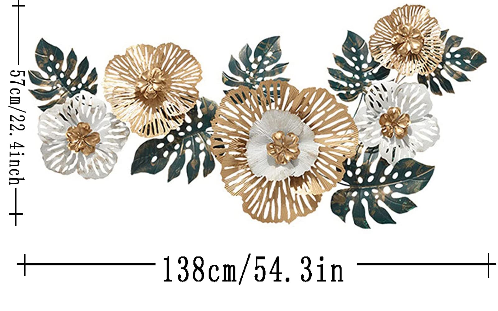 Everydecor Fiori di metallo succulenti da parete – viola dipinti a