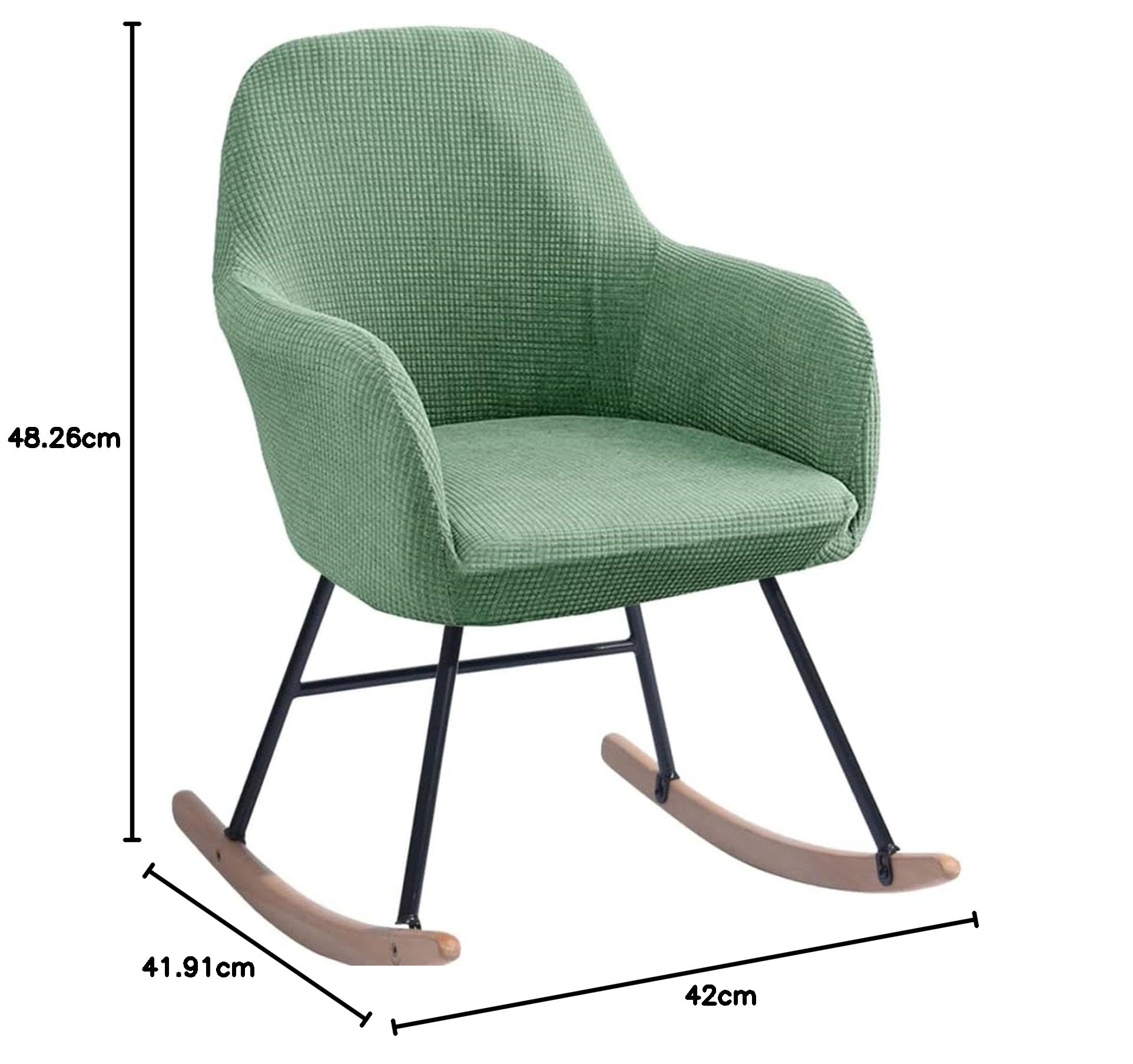 Housse Chaise à Bascule Extensible Avec Accoudoirs - Protection Dossier Haut