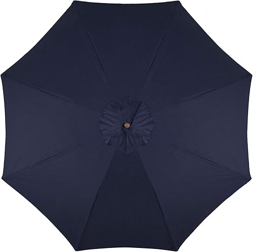 Miniatura 3 de Northlight Sombrilla de mercado para patio al aire libre de 9 pies con poste de madera, azul marino