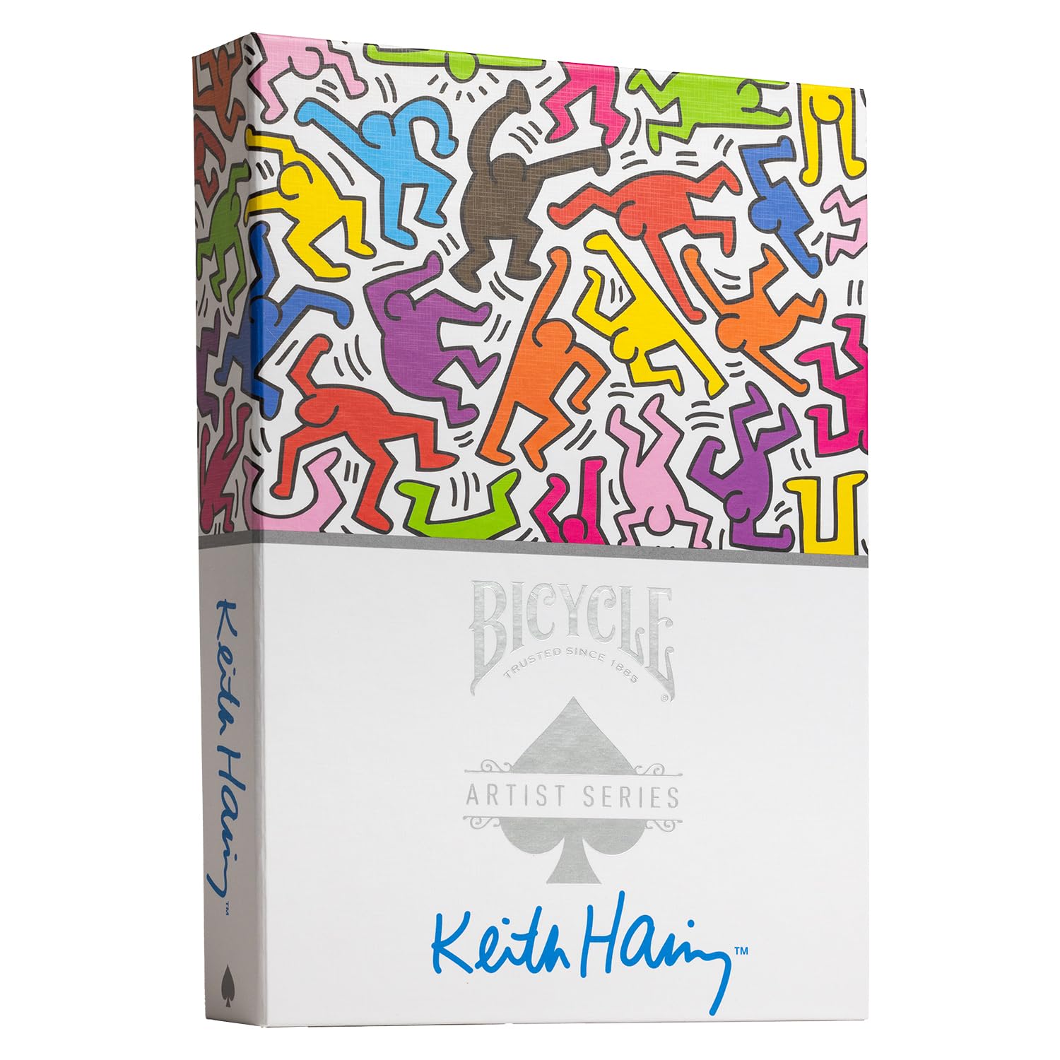 Bicycle Artist Series Keith Haring Playing Cards – Limited Edition Boxed Set, 2 Premium Decks, Gift Boxed