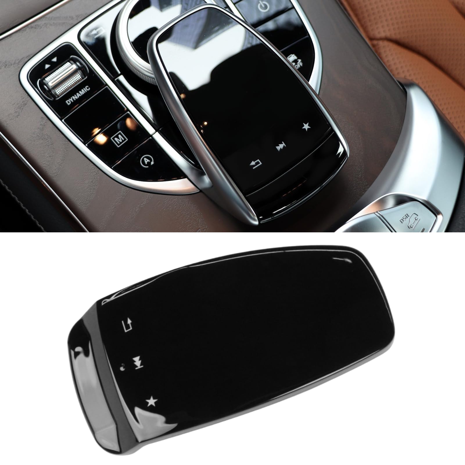 Jaronx Compatible with Mercedes Benz Multimedia Touch Pad Cover, Command Touchpad Controller Mouse Cover for C-Class W205/ E-Class W213/ S W222/ GLC W253/ GLS W166/ GLE W166 2014-2019 (A Model)