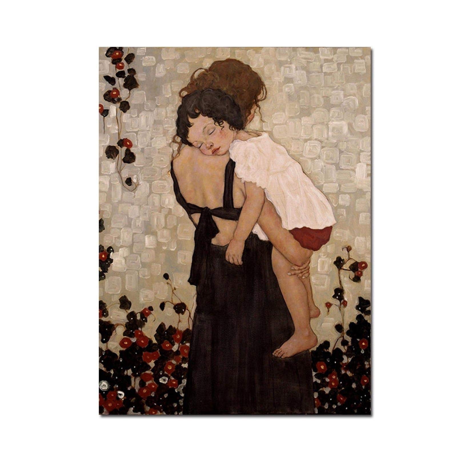 Amazon｜グスタフクリムトによる有名な抽象絵画母子絵画リビング