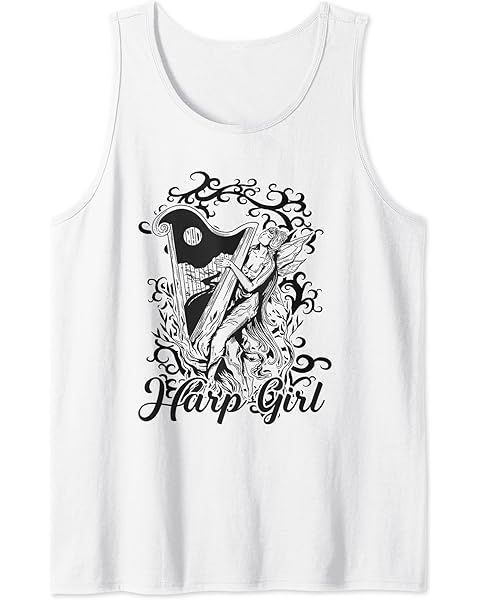 Harp Girl Mystical Women Harpist Tank Top