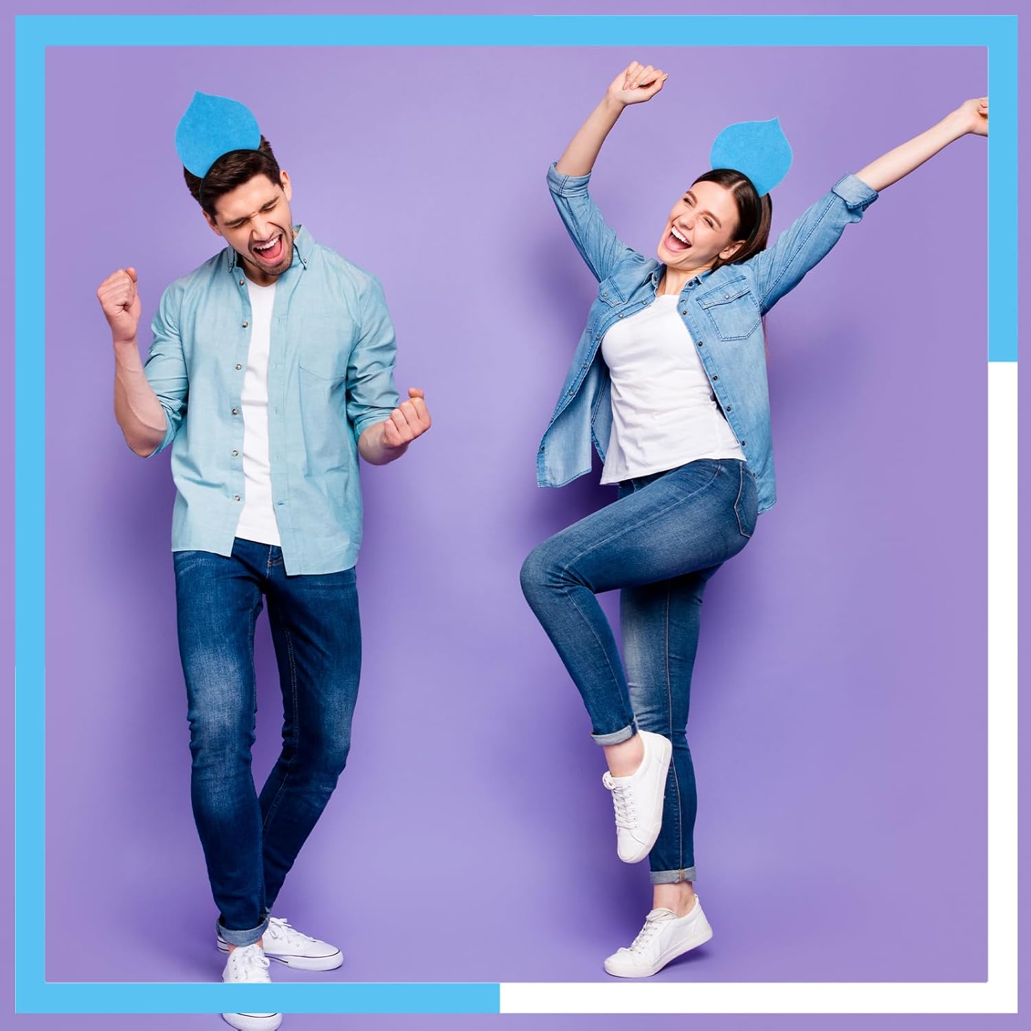 Hoteam Blue Wig Crazy Hair Headband Costume Blue Headband Spirit Accessories for Halloween Cosplay Party - Image 6