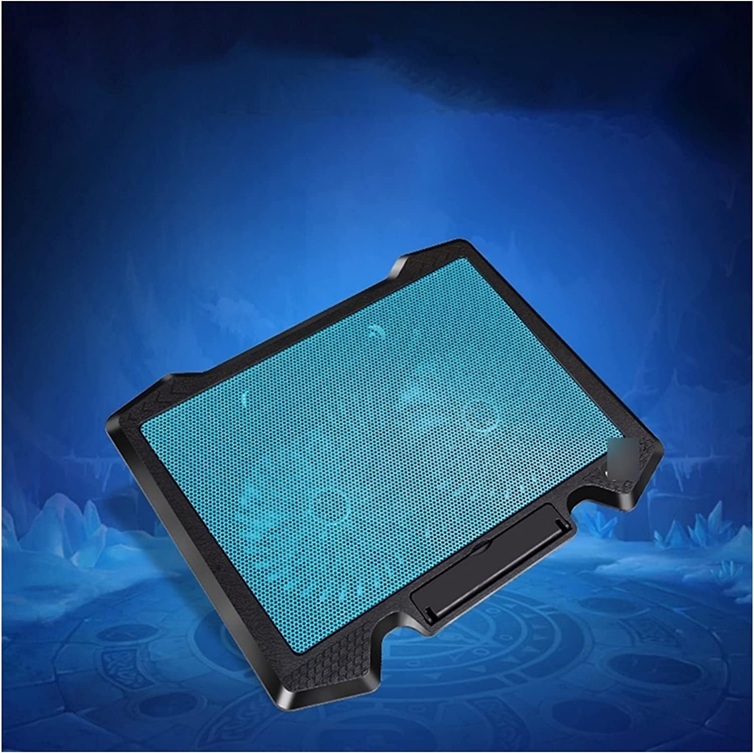 Base Raffreddamento Pc Portatile Laptop Cooling Pad 2 Porte USB E Due Ventole Di Raffreddamento Supporto Per Notebook Per Laptop Da 12-17 Pollici Ventola Pc Per Ufficio(Blue)