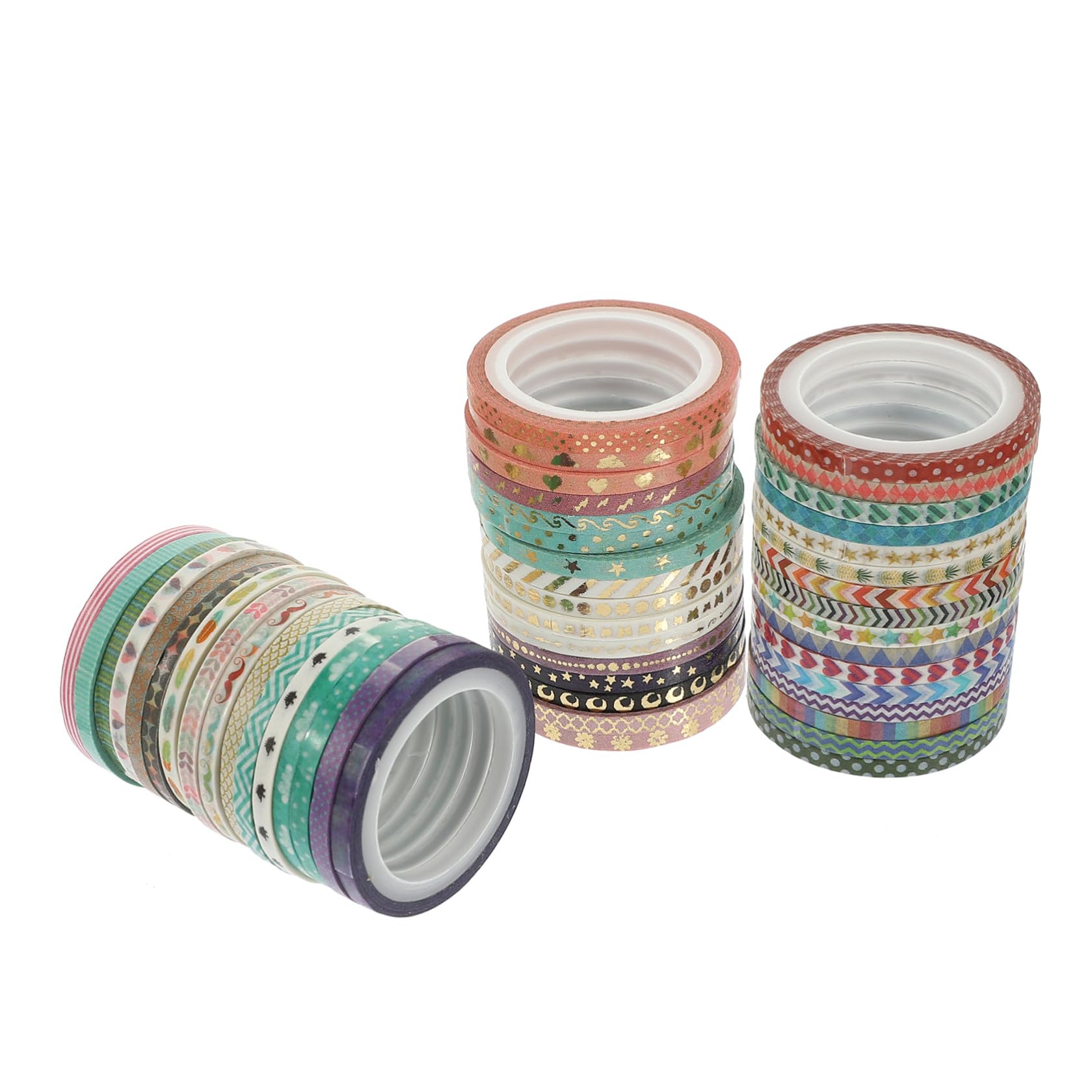 Gadpiparty 5 Series Cintas Decorativas Washi Adhesivas Manualidades Diy Cintas Multifuncionales Scrapbooking Y Decoración 48 Rollos*5
