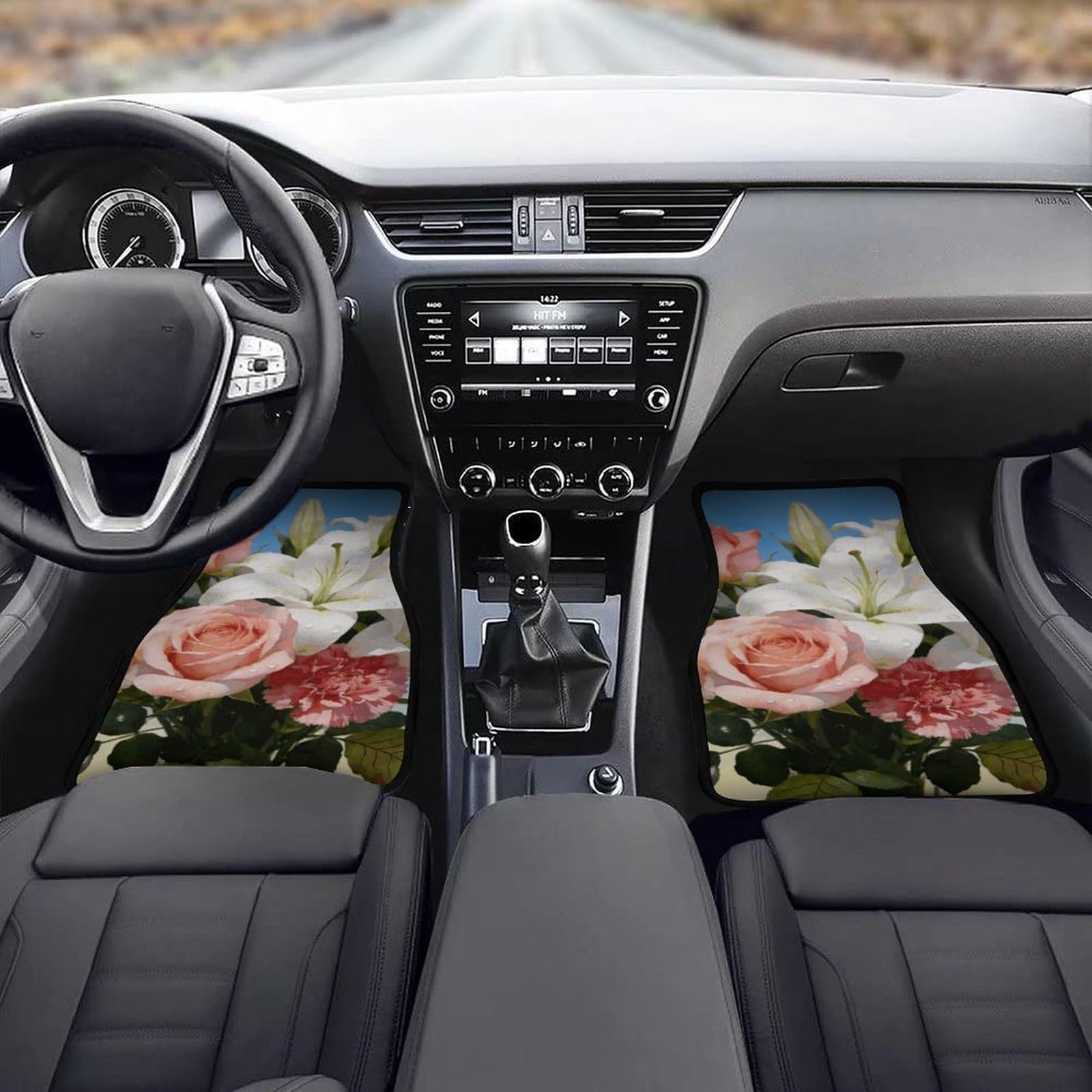Set di 4 tappetini per auto, resistenti, antiscivolo, facili da pulire, adatti per la maggior parte delle auto, per tutte le stagioni, universali, adatti per SUV, berline e camion