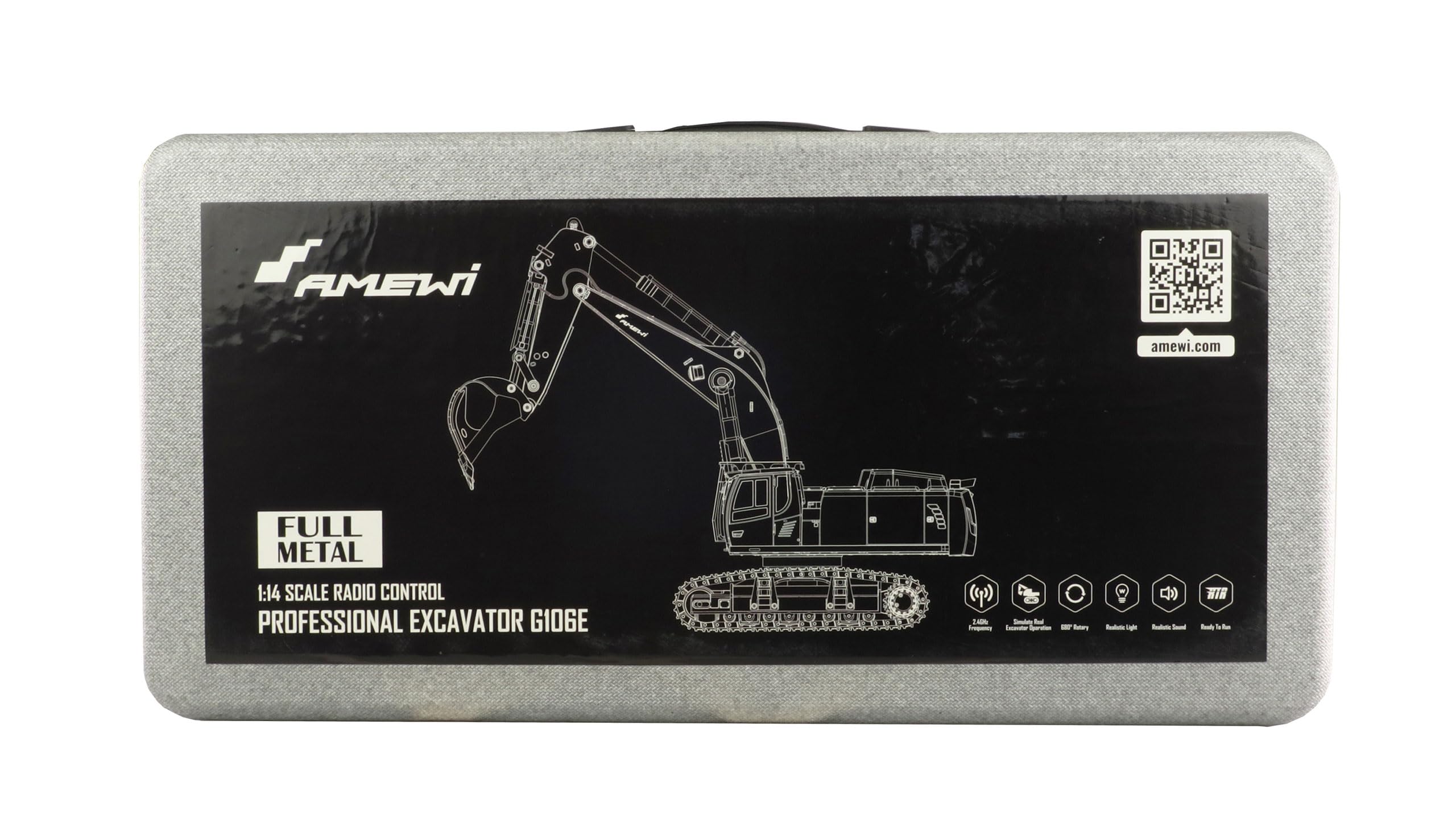 Amewi G106E Excavadora de Metal sólido 1:14 RTR