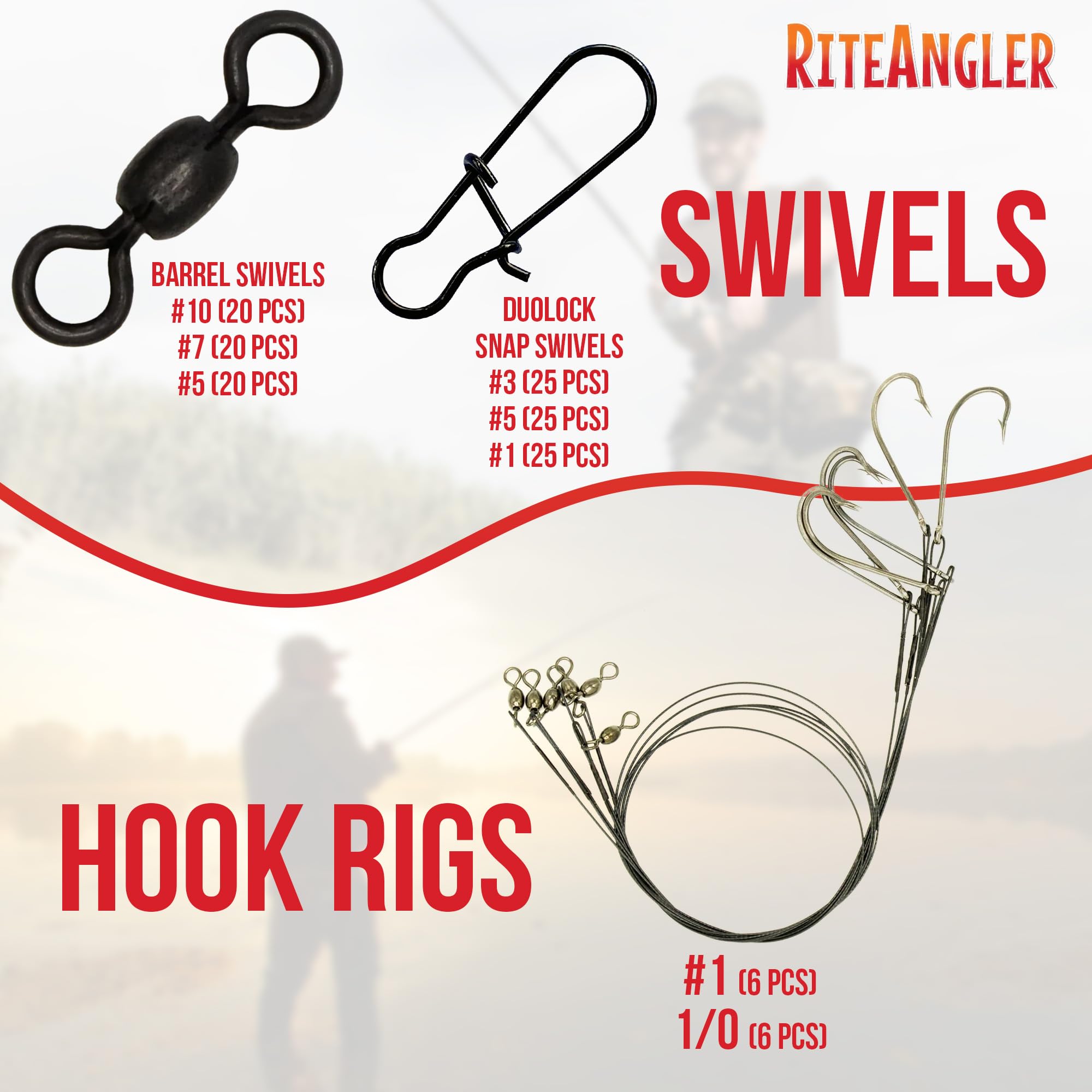 Charlie's Worms Ultimate Beach & Pier Fishing Kit - 332-Piece Tackle Box with Fishing Lures, Circle Hooks, Bait Accessories, Starter Gear for Freshwater & Saltwater, for Teens & Adults