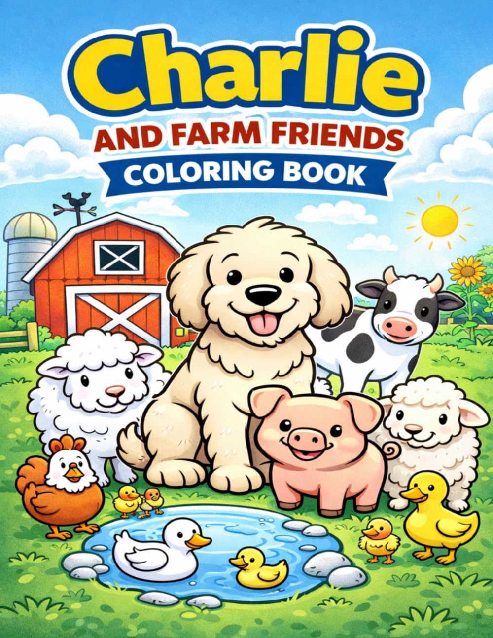 Charlie And Farm Friends Coloring Book