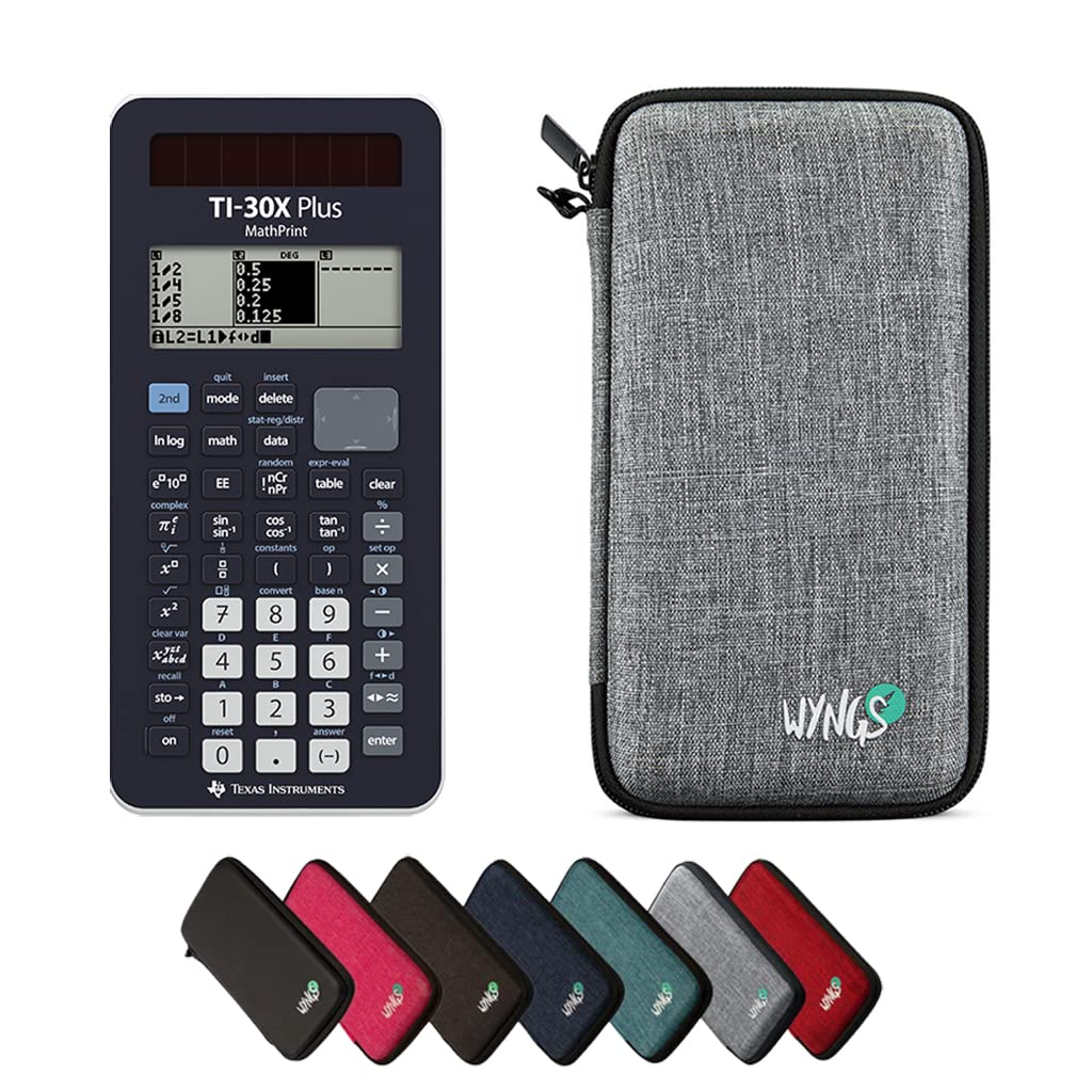 CALCUSO Ensemble de Base Gris Clair avec Calculatrice TI-30X Plus Mathprint