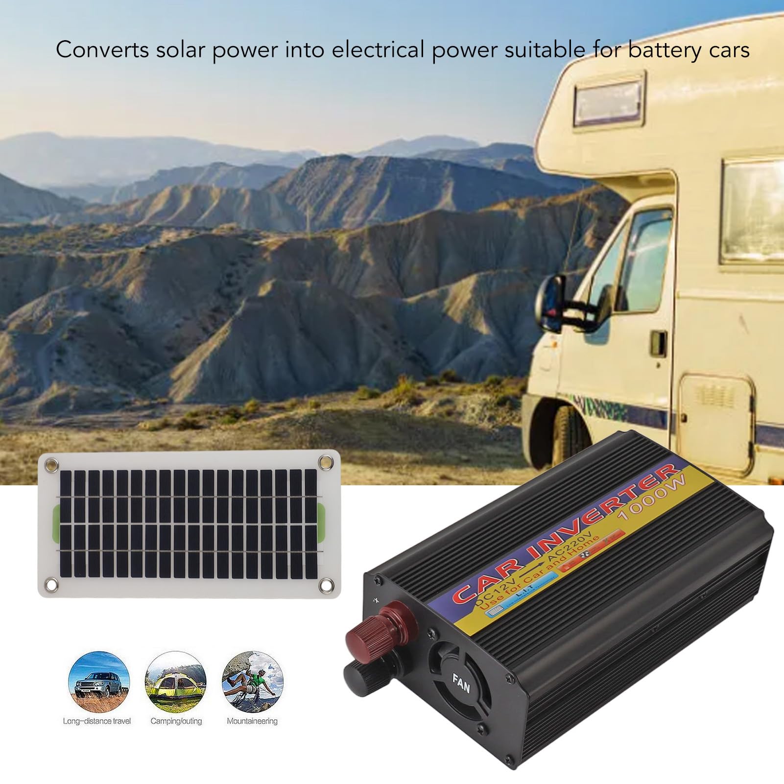 30W Polykristalline Solarmodule mit MPPT Laderegler 1000W Wechselrichter
