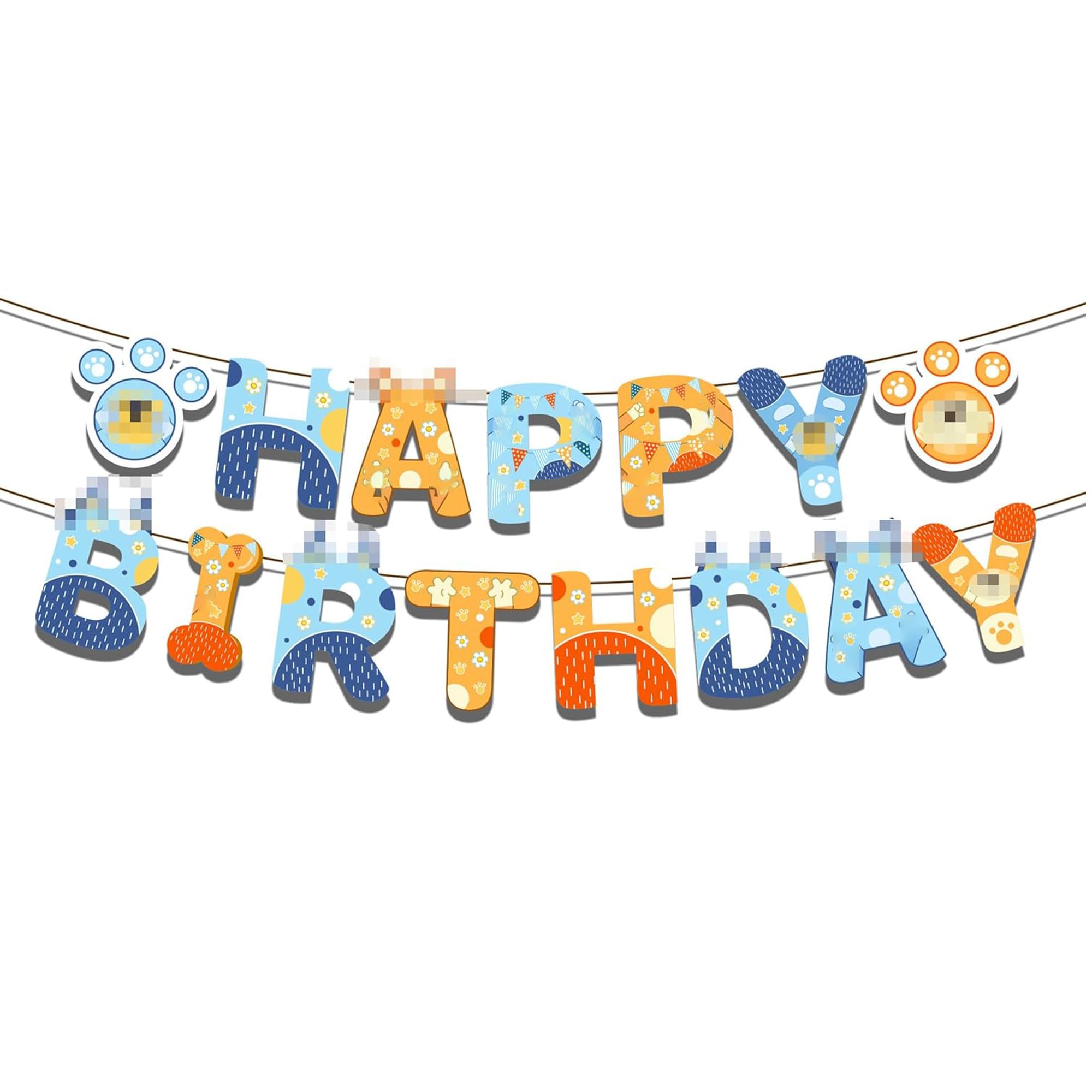 Blue Dog Birthday Party Banner Blue Dog Happy Birthday Banner Dogs Themed Party Decorations Dogs Banners for Kid Boy and Girl Themed Partys Supplies