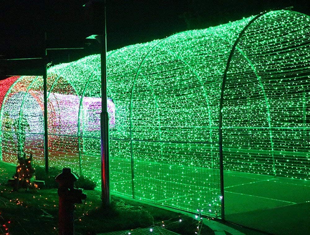 Impermeabile stringa solare luci, 32M 300LED luce da fata solare all'aperto, albero di Natale e giardino decorazione per giardino, recinzione e patio (verde)