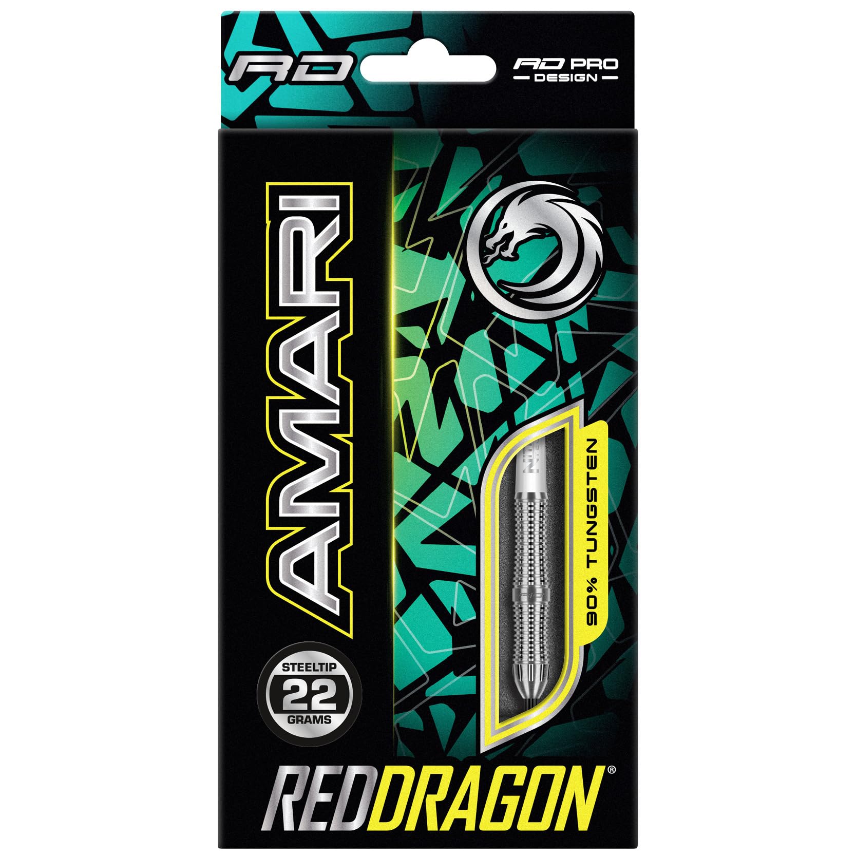 RED DRAGON Amari - 22 Gram Tungsten Professional Darts Set with Flights And Nitrotech Shafts (Stems)