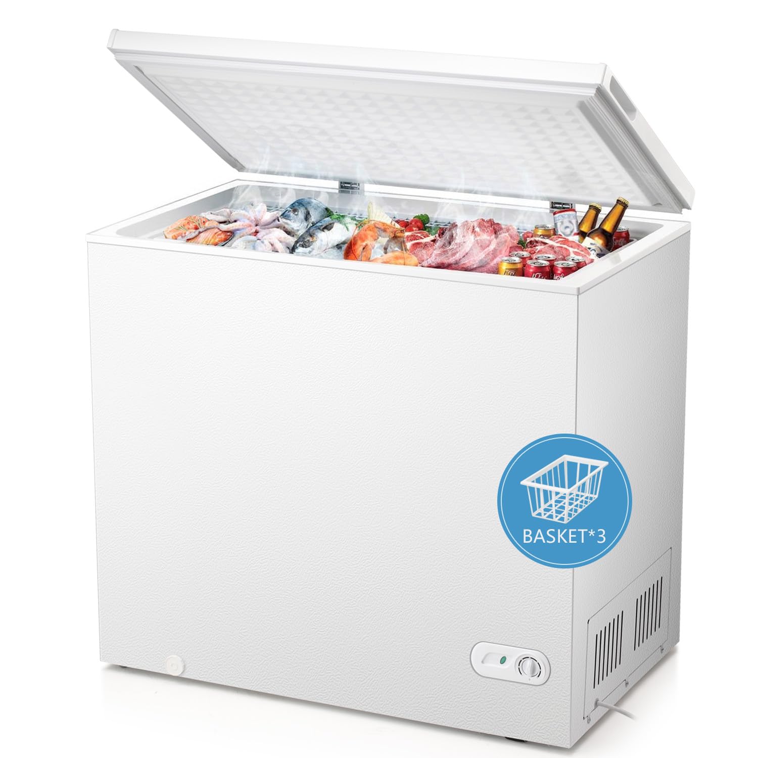 Electactic BD-200C-E 7 cu ft Chest Freezer White