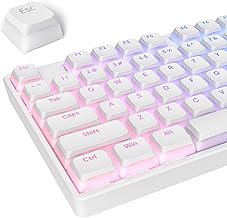 PBT Pudding Keycaps Set 117 Keys, Double Shot Translucent XDA Profile for ISO & ANSI Layout 61/68/84/87/104 Keys Mechanical Keyboard