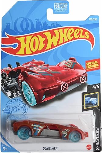 Hot Wheels Slide Kick, coche fundido a escala 164, 4 x 7 x 2 pulgadas, a partir de 3 años