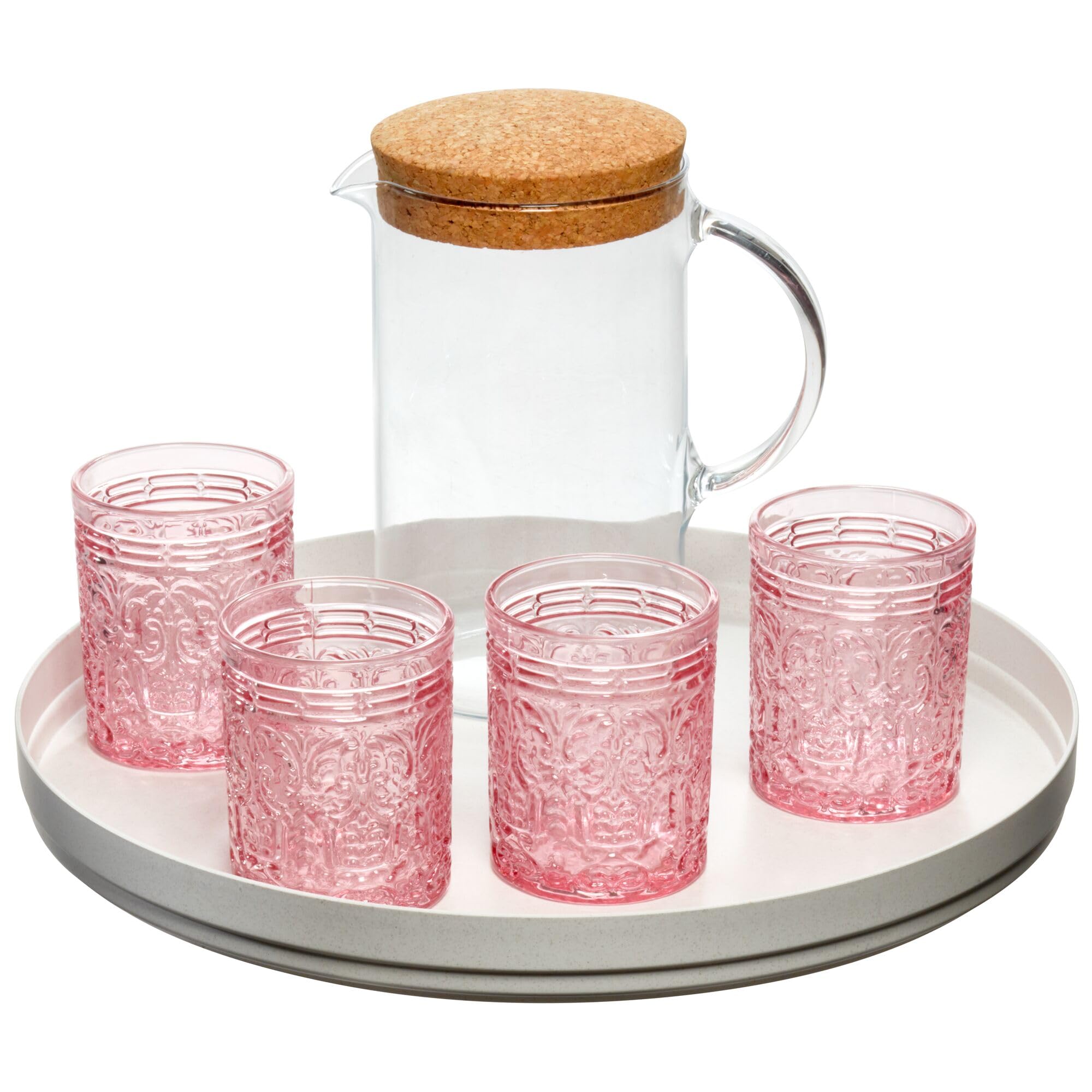 iDesign Organiseur de Plateau tournant Lazy Susan en Plastique recyclé, Collection Rosanna Pansino – 37,8 cm (L) x 37,7 cm (l) x 4,1 cm (H), Noix de Coco