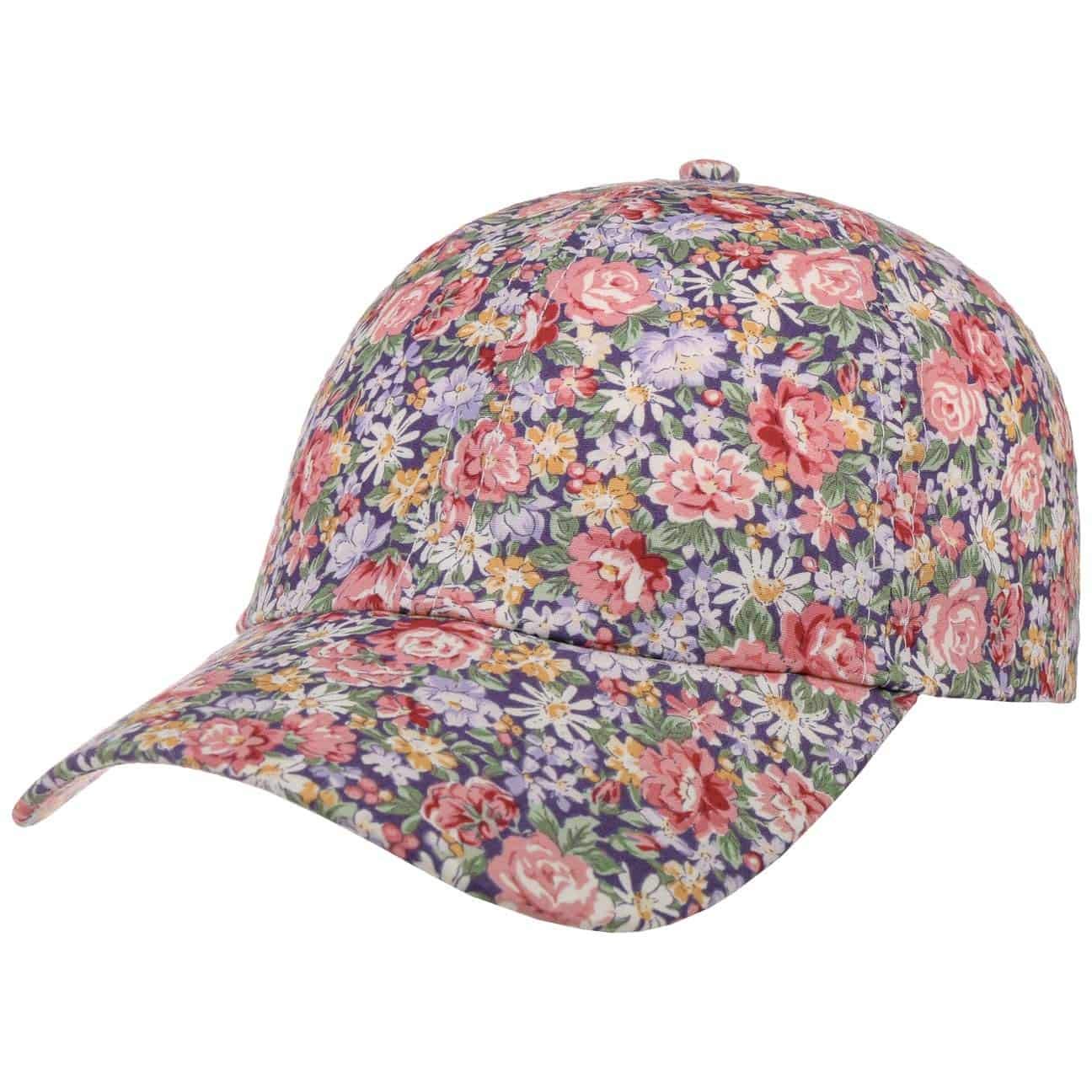 Lipodo Allover Flowers Baseball Cap Floral Cotton Adjustable Hook-and-Loop Closure Women Spring Summer