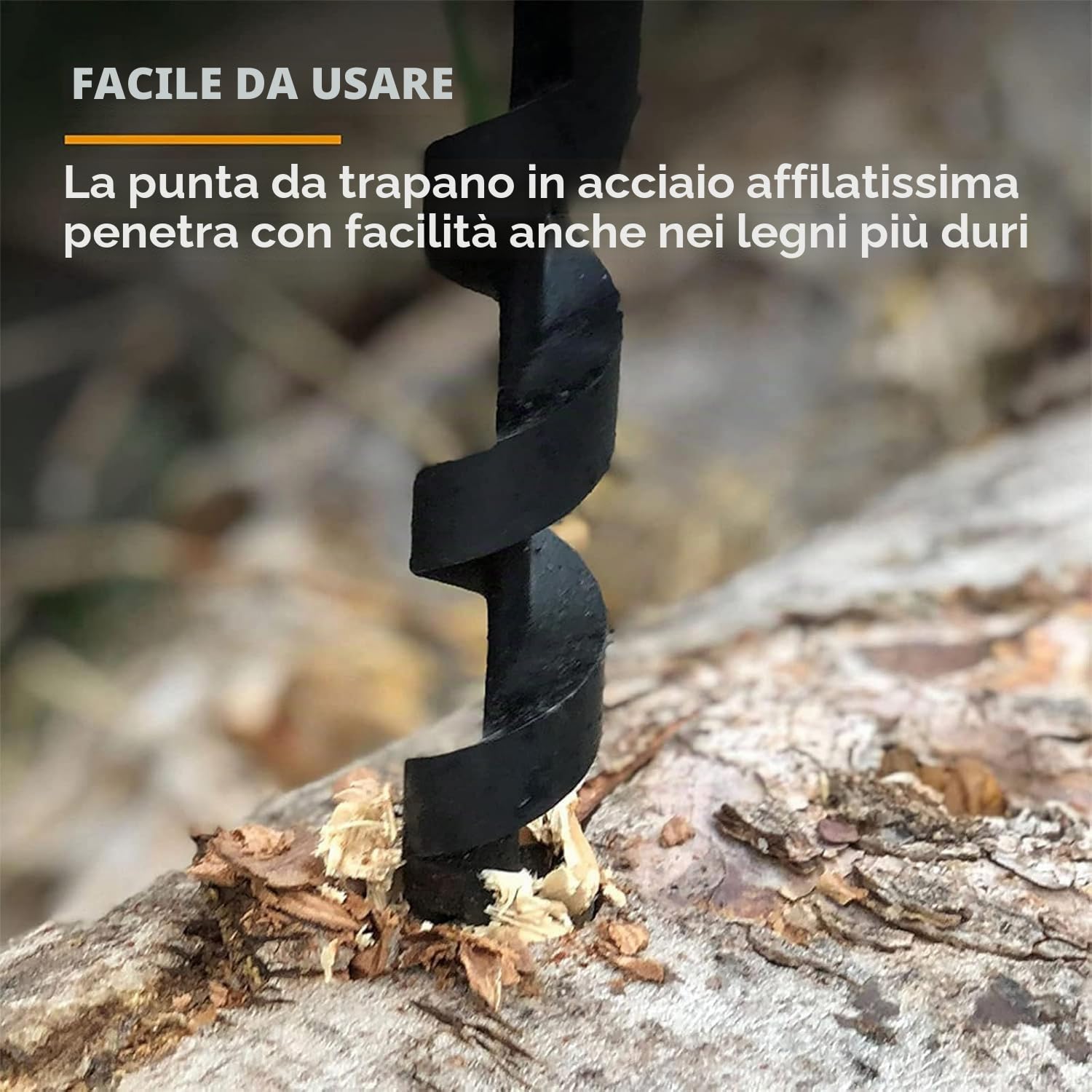 5 Pezzi Trapano a Mano per Uso Esterno,Trapano a Mano per La Lavorazione del Legno, per La Sopravvivenza All'Aperto, Campeggio, Lavoro Bushcraft (Nero)