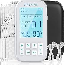 TENS Unit Muscle Stimulator, 3-in-1 EMS Massager Machine, Masajeador Muscular Electrico with 60 Modes, for Gradual Shoulder, Sciatica, Muscle Relaxation,Relieve Back Pain, with 12 TENS Pads