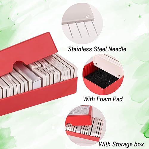 Miniatura 4 de Kit de 125 pasadores de bloqueo de punto, 25 peines de bloqueo de punto y 100 pines en T para tejer, bloqueadores de punto y kit de alfileres para