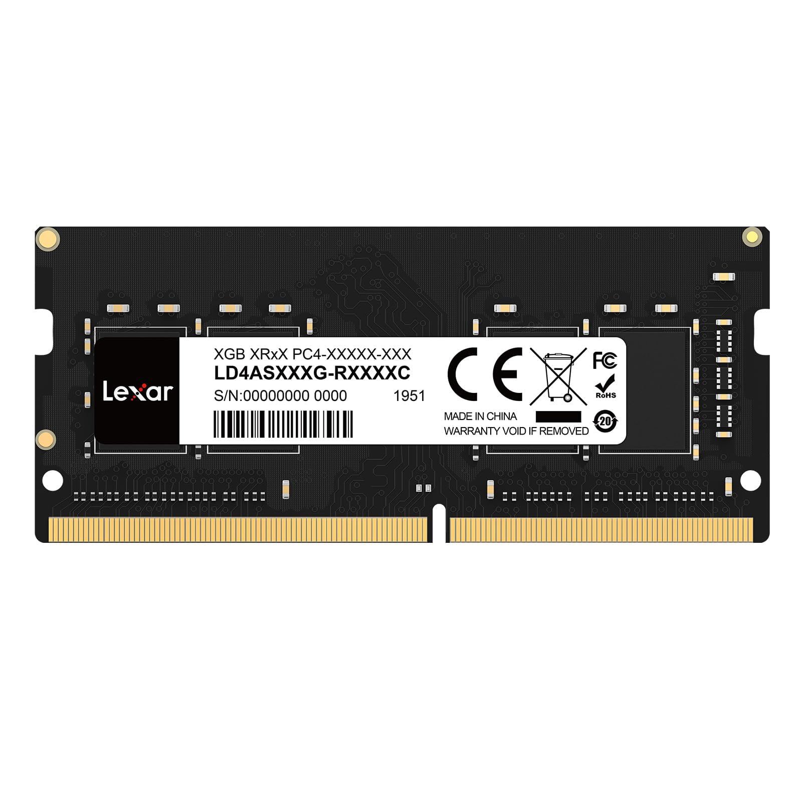 Lexar SODIMM RAM DDR4 8GB 3200 MHz, DRAM Memoria RAM SODIMM 260-Pin, modulo di memoria SO-DIMM ad alte Prestazioni, memoria per laptop/computer portatili/notebook, CL22-22-22-52, 1.2V