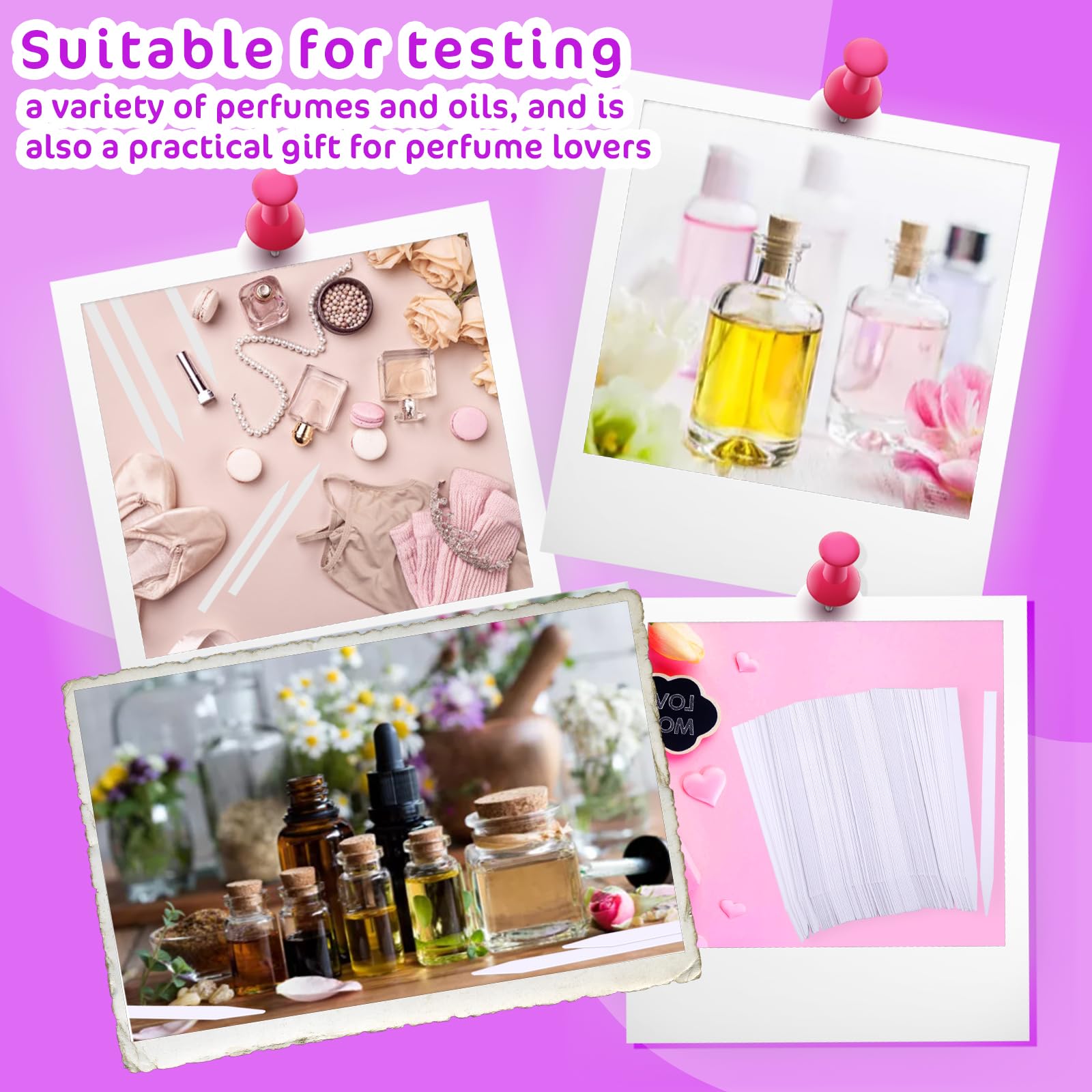 400 Bandelettes Test Parfum Prasacco | Papier Blanc 135x8mm | Pour Huiles Essentielles & Aromathérapie