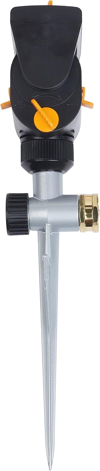Melnor XT Mini-Turbo Oscillating Sprinkler on a Spike with One Touch Width Control & Flow Control, and Rotation, waters up to 3,900 sq.ft.