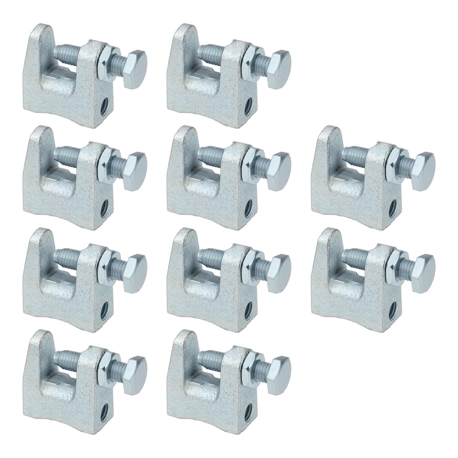 YINETTECH 10pcs M10 Beam Clamps Bracket Ductile Cast Iron Galvanized 10mm Support Clamp Mounting Bracket for Bridge Construction Construction Engineering