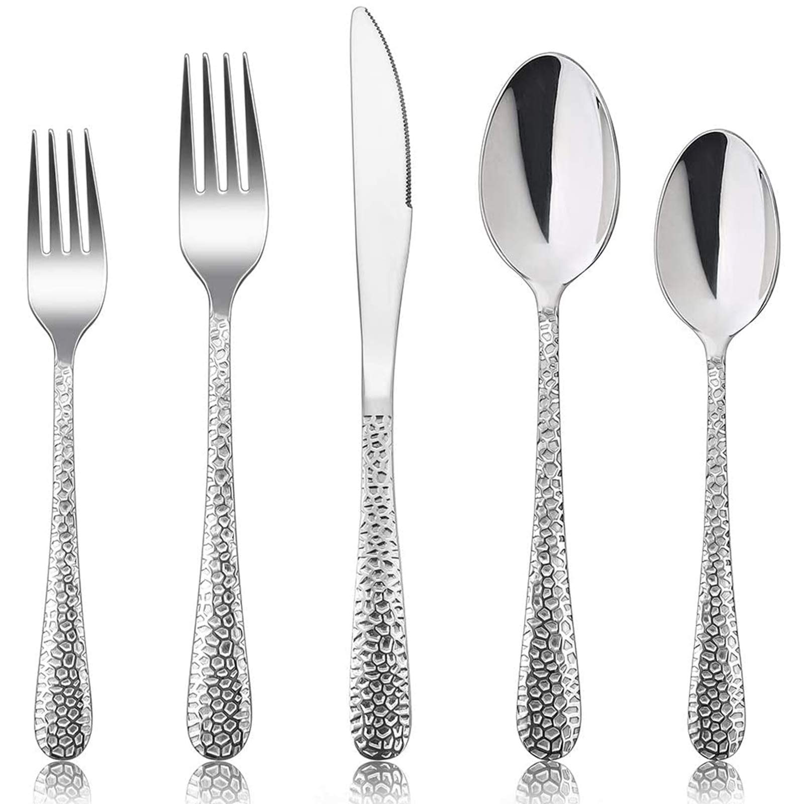 Set Posate 4 Pezzi In Acciaio Inox 18/10 Stile Antico Reale – Coltello, Forchetta, Cucchiaio E Cucchiaino – Lavabili In Lavastoviglie