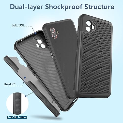 Miniatura 4 de BNIUT Funda para Samsung Galaxy XCover6 Pro Fundas protectoras a prueba de golpes con carcasa rígida híbrida texturizada resistente - Protección a