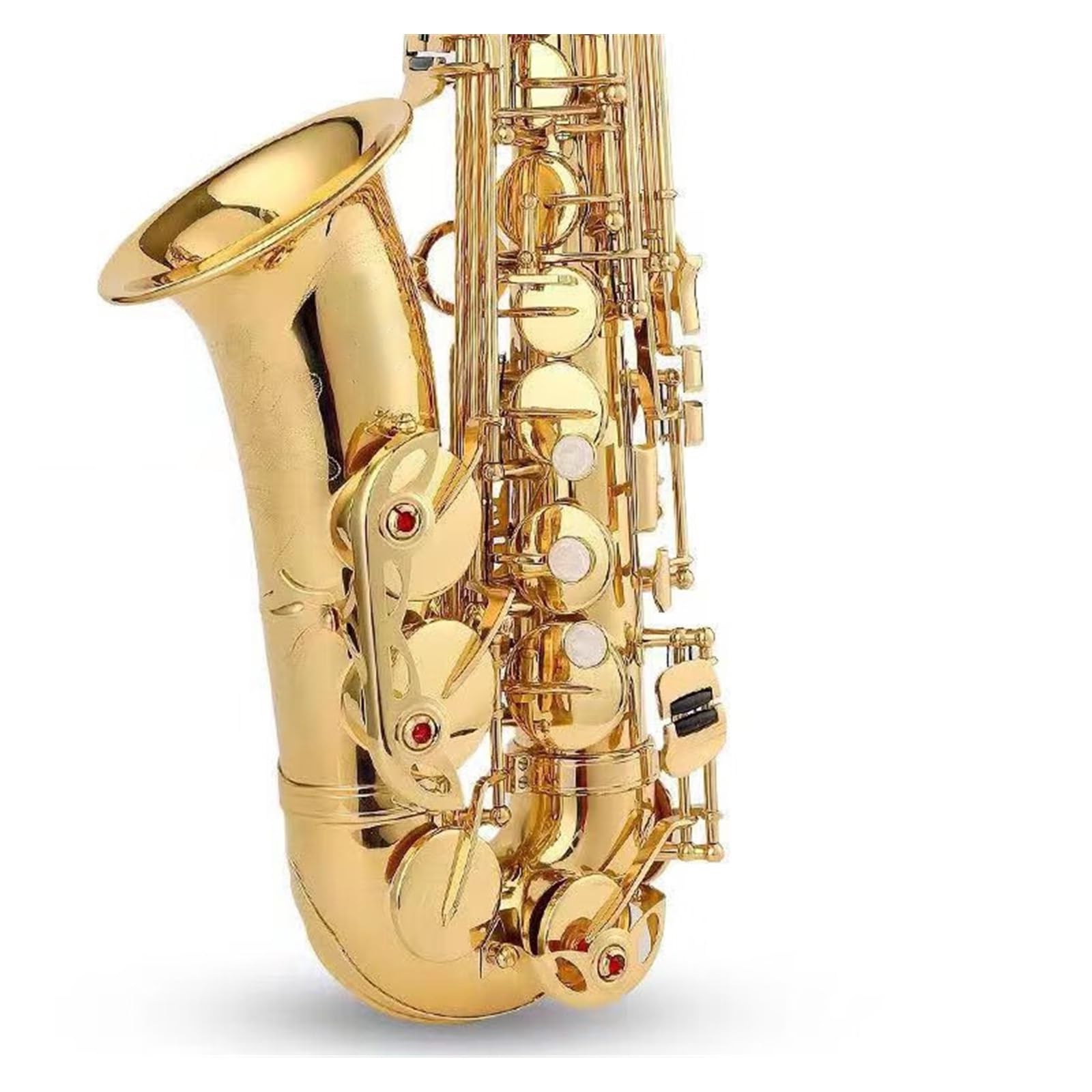 Saxofón Profesional Saxofón alto en mi bemol alto para principiantes y exámenes de grado Saxofón alto en mi bemol dorado de 660 mm de largo