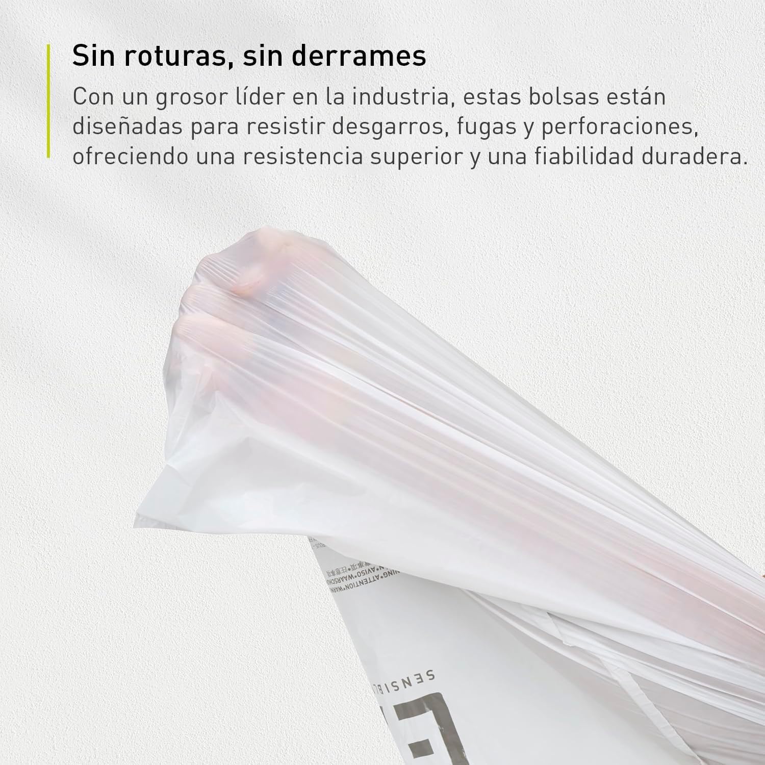 EKO Bolsas de Basura para Cocina Código G 50-90 L Pack de 110 | Bolsas EKO extra fuertes de 50–90 L, antifugas, con cordón reforzado y pack de 110 unidades.