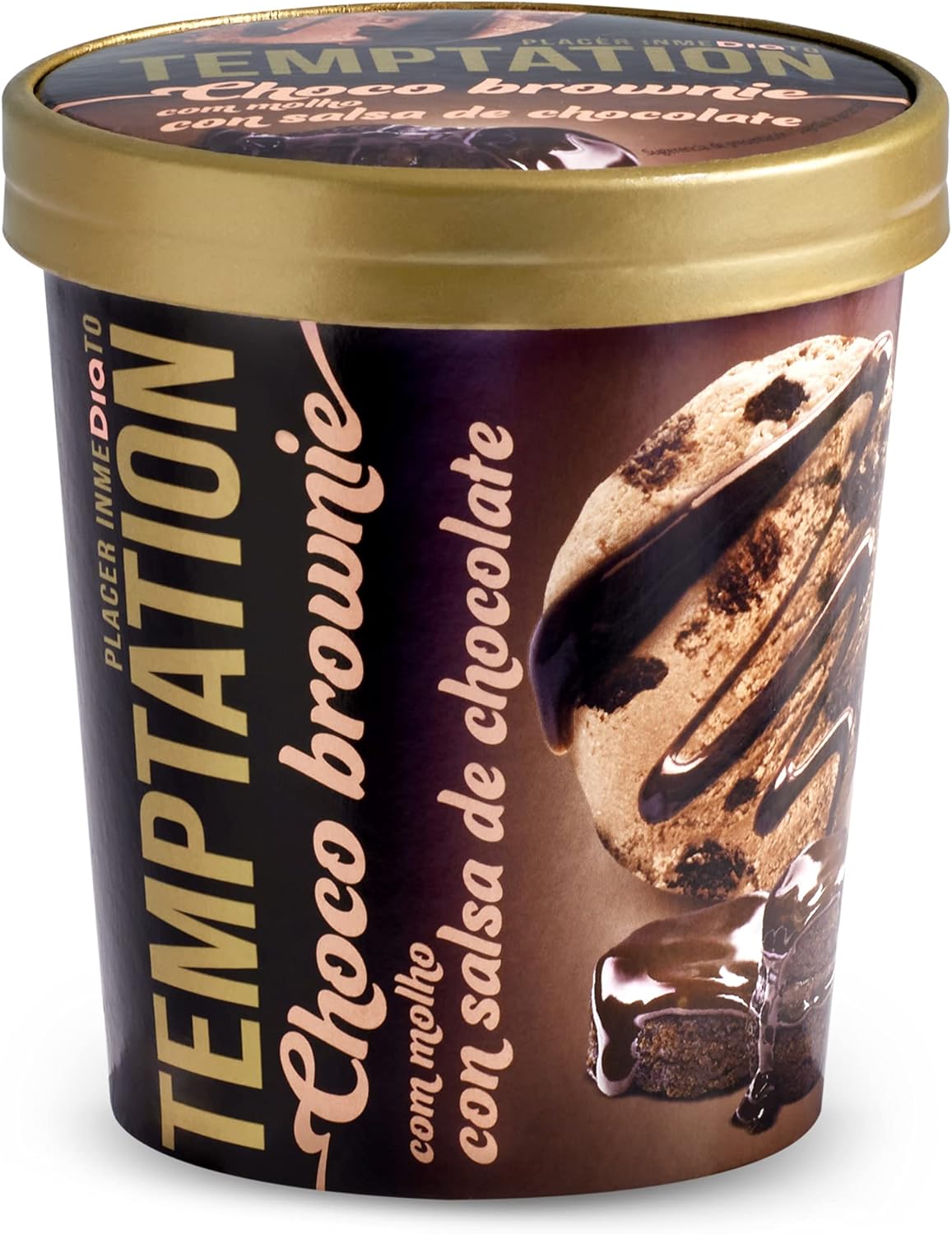 DIA TEMPTATION helado choco brownie con salsa de chocolate tarrina 350 gr