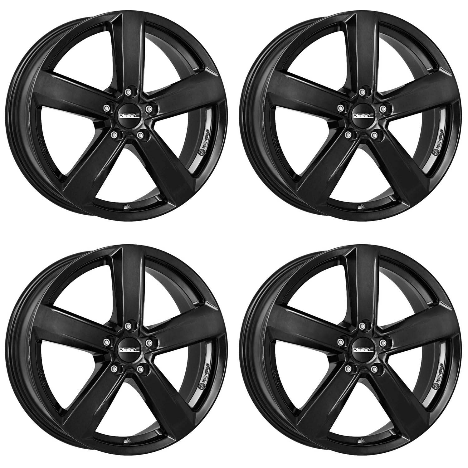4x jantes en aluminium Dezent TU black 6.0Jx16 ET43 5x112
