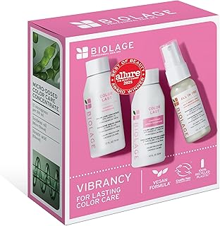 Biolage Color Last Travel Size Trio Kit - With Mini Color Last Shampoo, Conditioner, & All- In-One Spray, For Color-Treated Hair, Maintains Vibrancy & Adds Shine, 3 Piece Mini Set